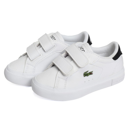 INFANTS POWERCOURT SNEAKERS Blanc Noir, Sneakers basses Lacoste