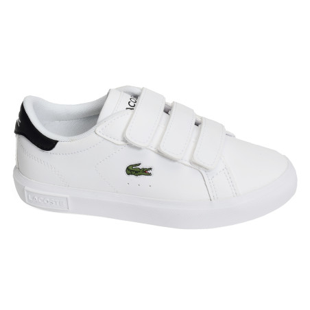 CHILDRENS POWERCOURT SNEAKERS Blanc Noir, Sneakers basses Lacoste