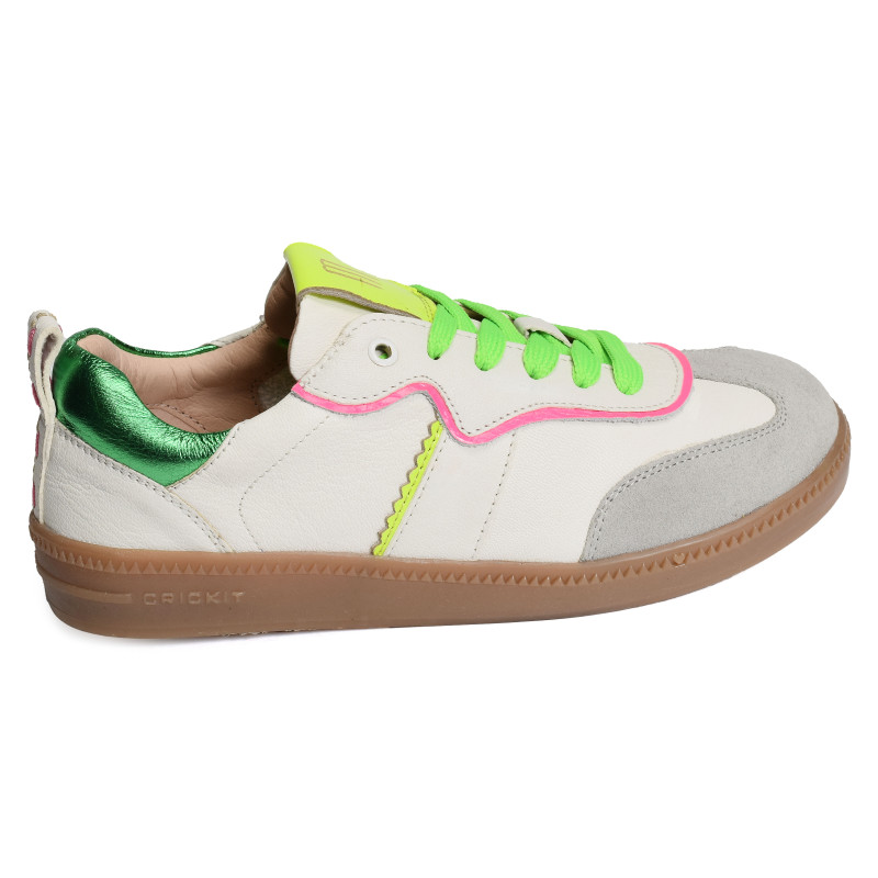 RONJA Blanc Multicolore, Sneakers basses Crickit