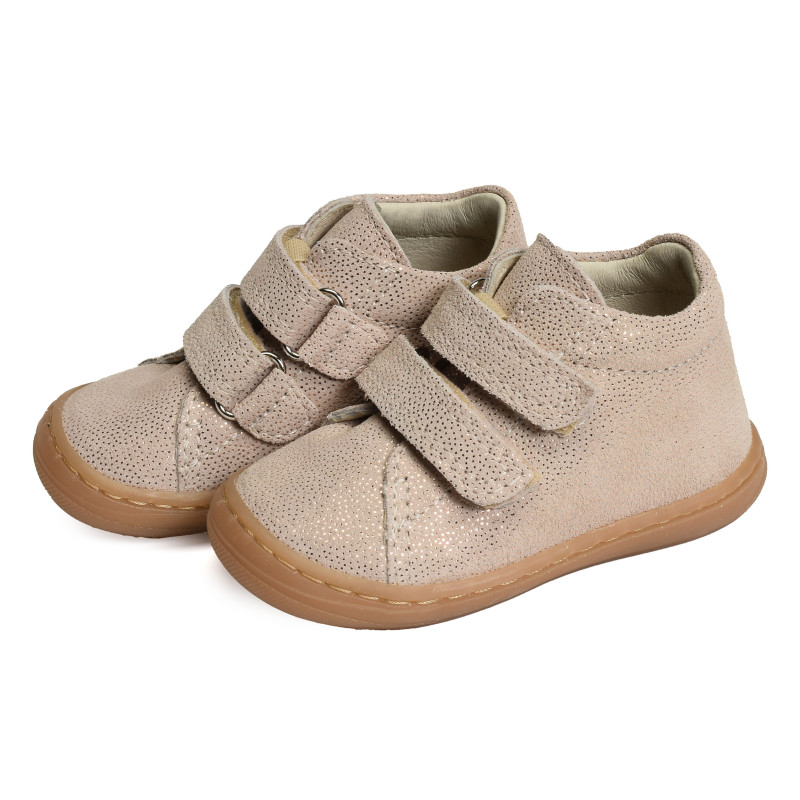 STELLA Beige Or, Chaussures à Scratch Bellamy