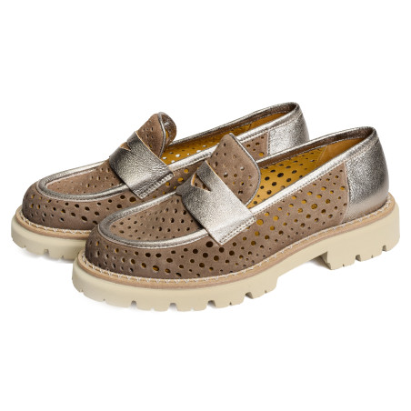 7331 Taupe Platine, Mocassins Mat 20