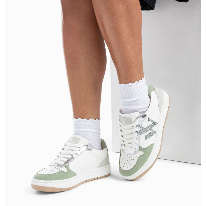 CALIE Blanc Vert, Sneakers basses Vanessa Wu