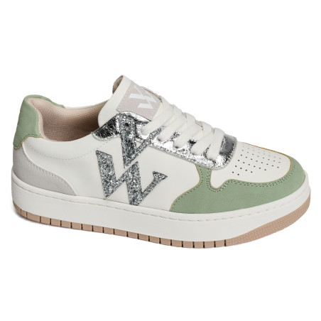 CALIE Blanc Vert, Sneakers basses Vanessa Wu