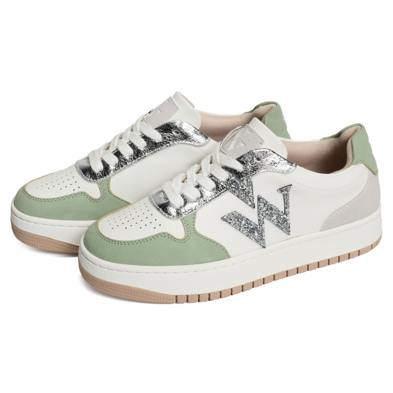 CALIE Blanc Vert, Sneakers basses Vanessa Wu