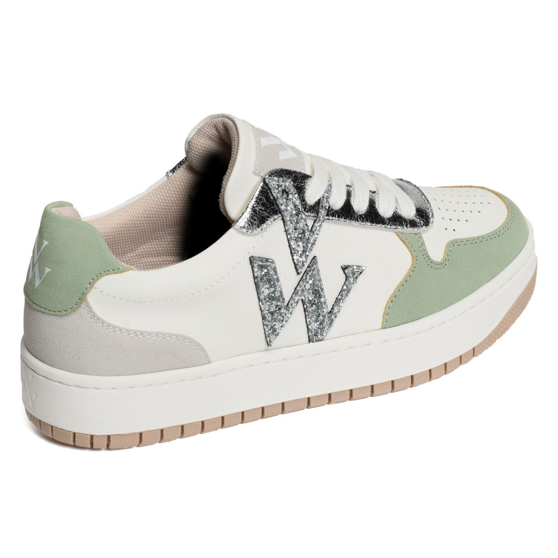 CALIE Blanc Vert, Sneakers basses Vanessa Wu