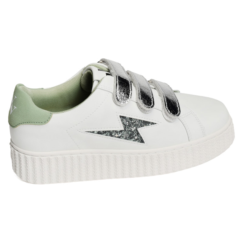 BONNIE Blanc Vert, Sneakers basses Vanessa Wu