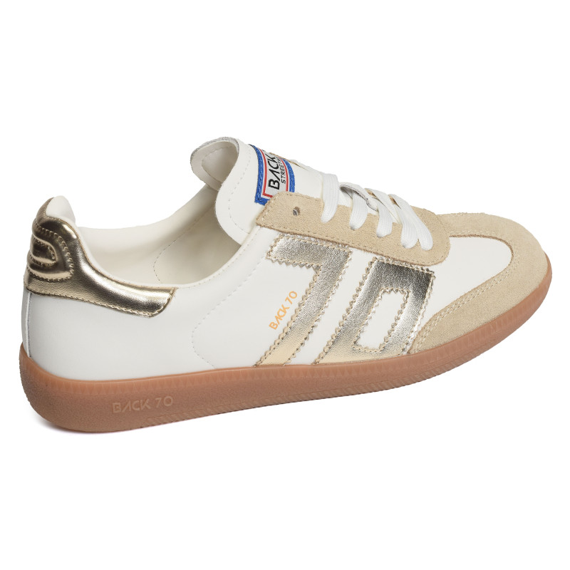 CLOUD LEATHER Blanc Or, Sneakers basses Back 70