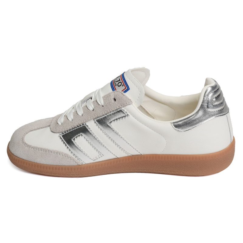 CLOUD LEATHER Blanc Argent, Sneakers basses Back 70