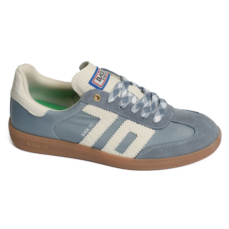 GHOST SUEDE Bleu, Sneakers basses Back 70