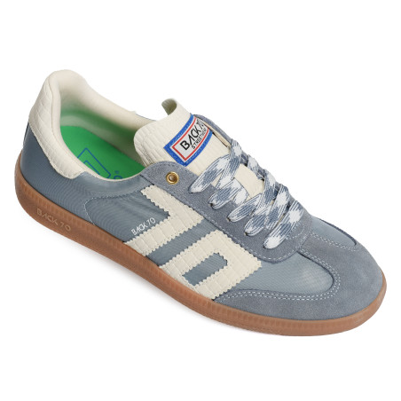 GHOST SUEDE Bleu, Sneakers basses Back 70