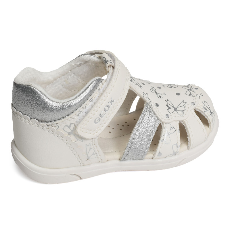 B SANDAL ZAPITO A Blanc Argent, Sandales plates & Nu-Pieds Geox