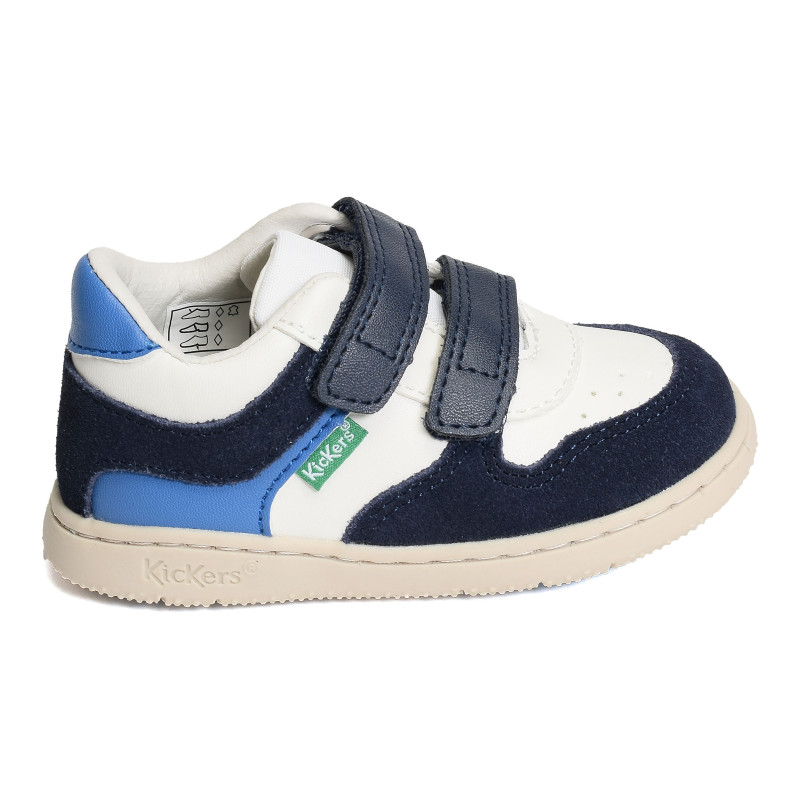 KICKMOTION BOY Marine Blanc, Chaussures à Scratch Kickers