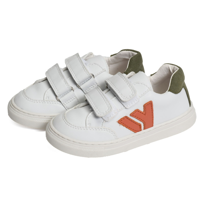 GAME Blanc Orange, Sneakers basses Bellamy