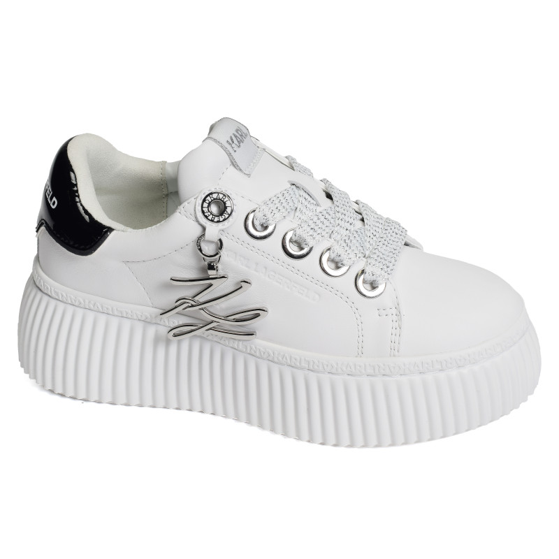 KREEPER LO SIGNIA Blanc Argent, Sneakers basses Karl Lagerfeld