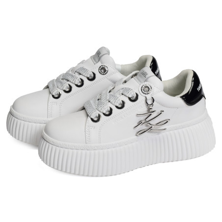 KREEPER LO SIGNIA Blanc Argent, Sneakers basses Karl Lagerfeld