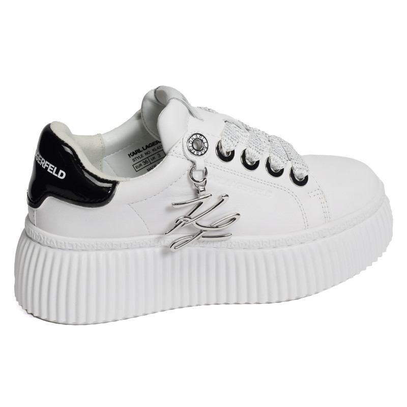 KREEPER LO SIGNIA Blanc Argent, Sneakers basses Karl Lagerfeld