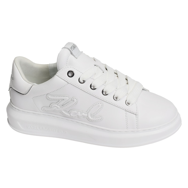 KAPRI MEN SIGNIA PATCH Blanc, Sneakers basses Karl Lagerfeld