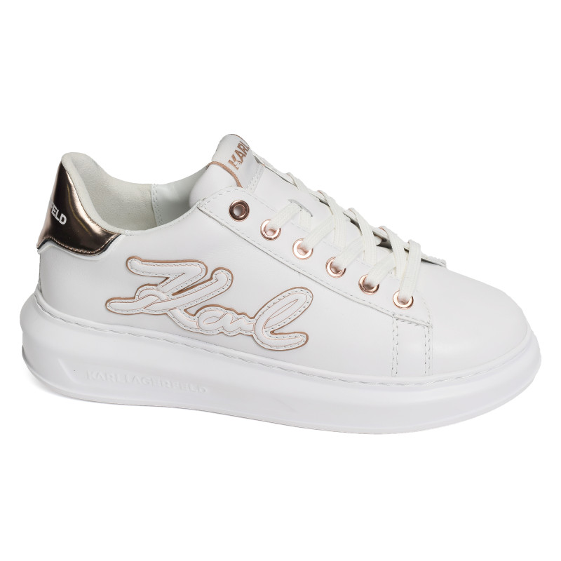 KAPRI SIGNIA EMBOSS Blanc, Sneakers basses Karl Lagerfeld