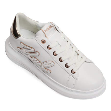 KAPRI SIGNIA EMBOSS Blanc, Sneakers basses Karl Lagerfeld