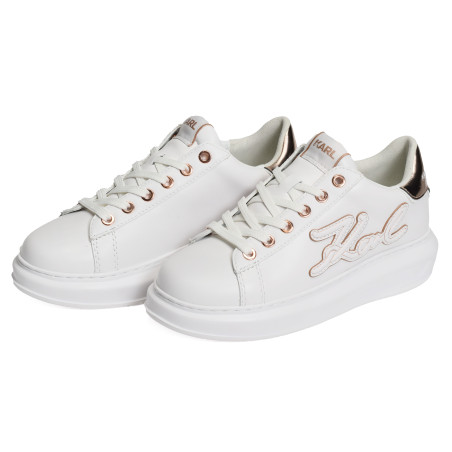 KAPRI SIGNIA EMBOSS Blanc, Sneakers basses Karl Lagerfeld