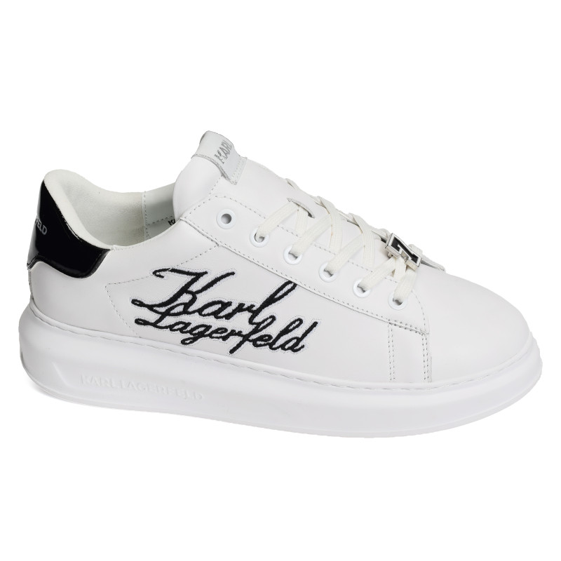 KAPRI MEN SIGNIA SCROLL Blanc, Sneakers basses Karl Lagerfeld