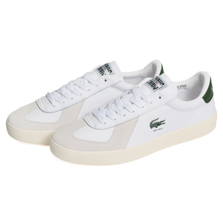 MENS BASESHOT PRO SNEAKERS Blanc Vert, Sneakers basses Lacoste