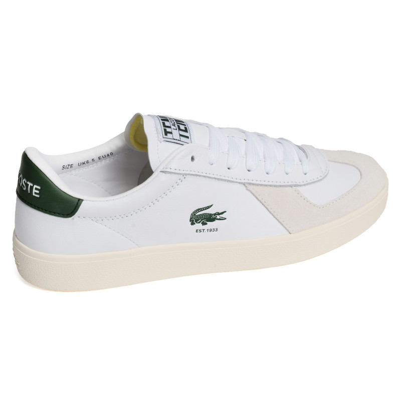 MENS BASESHOT PRO SNEAKERS Blanc Vert, Sneakers basses Lacoste