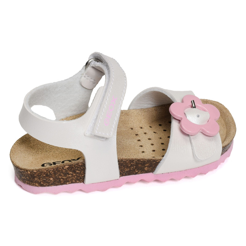 B S CHALKI GD Blanc Rose, Sandales plates & Nu-Pieds Geox