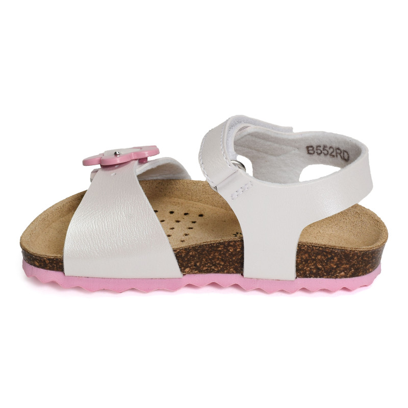 B S CHALKI GD Blanc Rose, Sandales plates & Nu-Pieds Geox