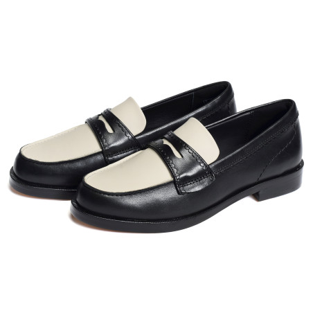 STRAVEN EDGE Noir Blanc, Mocassins Clarks