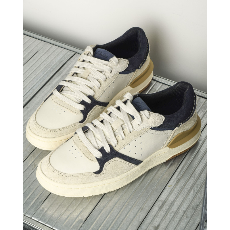 COURTLITE2 LO Blanc Marine, Sneakers basses Clarks