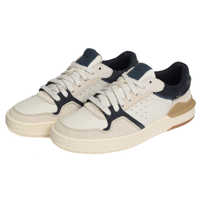 COURTLITE2 LO Blanc Marine, Sneakers basses Clarks