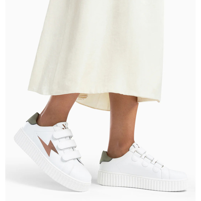 SANSA Blanc Kaki, Sneakers basses Vanessa Wu