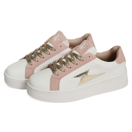 MILIE Blanc Rose, Sneakers basses Vanessa Wu