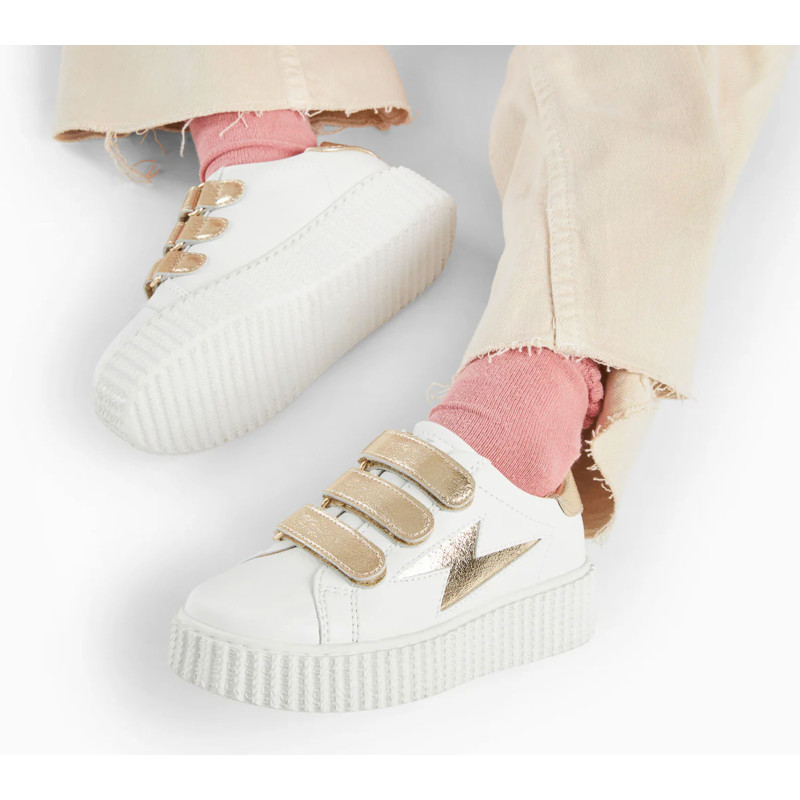 MINI MARILOU Blanc Or, Sneakers basses Vanessa Wu