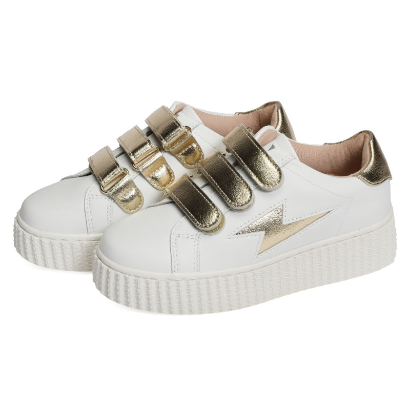 MINI MARILOU Blanc Or, Sneakers basses Vanessa Wu