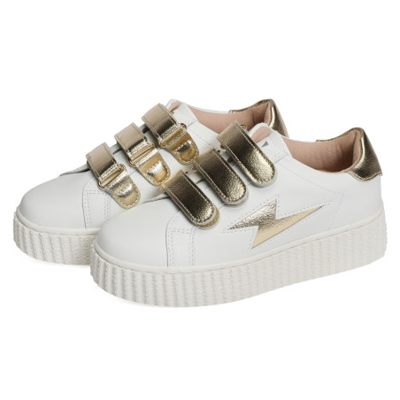 MINI MARILOU Blanc Or, Sneakers basses Vanessa Wu