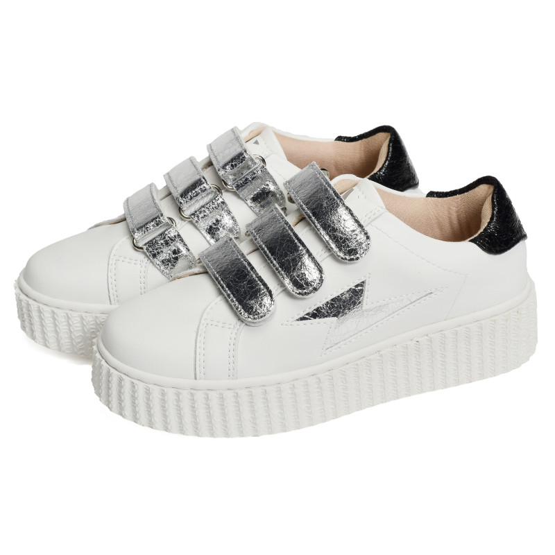 MINI MARILOU Blanc Argent, Sneakers basses Vanessa Wu