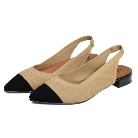 BAY 76411 Camel Noir, Slingback Miss Elastic