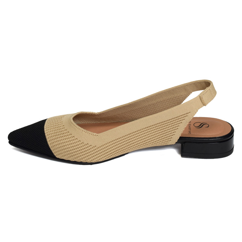 BAY 76411 Camel Noir, Slingback Miss Elastic