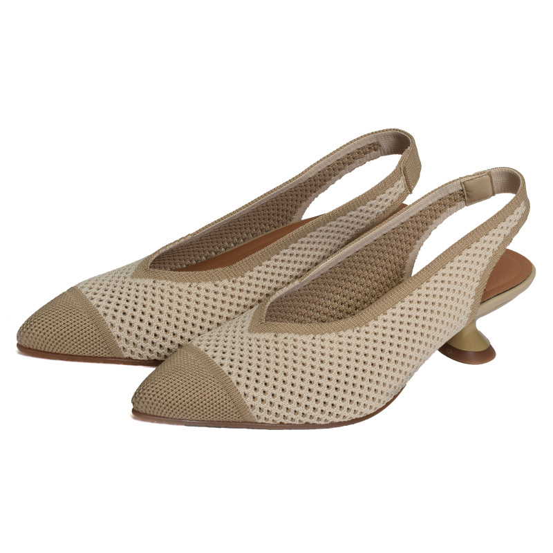 REINE 76533 Beige Blanc, Slingback Miss Elastic