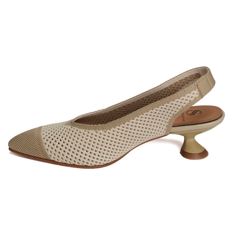 REINE 76533 Beige Blanc, Slingback Miss Elastic