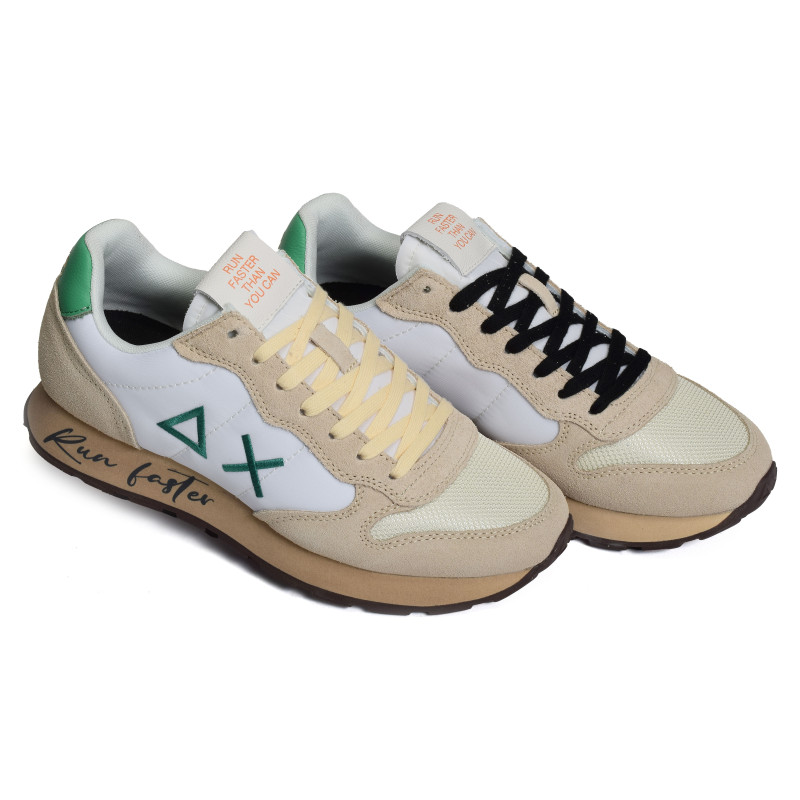 TOM VINTAGE Blanc Vert, Baskets running Sun 68