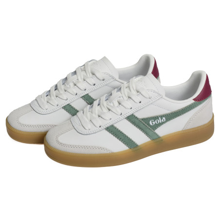 VIPER LEATHER W Blanc Vert, Sneakers basses Gola