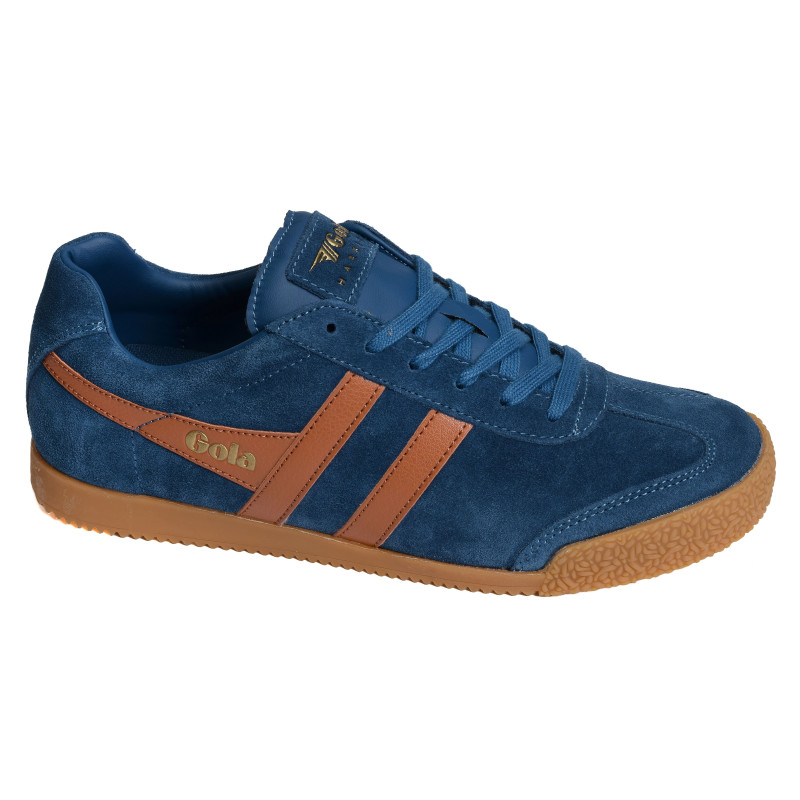 HARRIER SUEDE TRAINERS Bleu Orange, Sneakers basses Gola