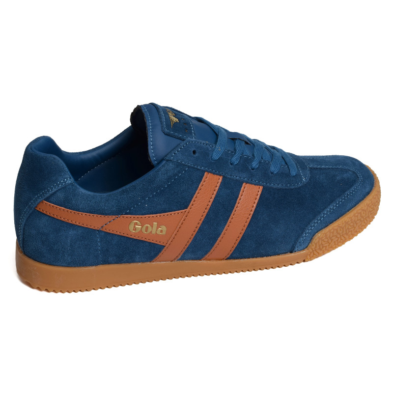 HARRIER SUEDE TRAINERS Bleu Orange, Sneakers basses Gola