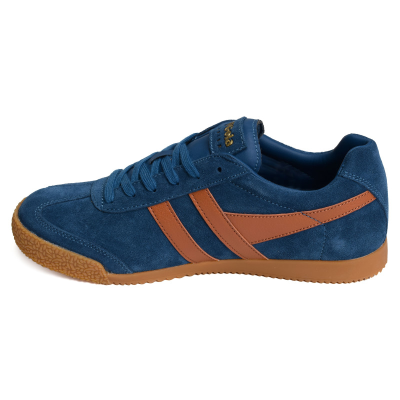 HARRIER SUEDE TRAINERS Bleu Orange, Sneakers basses Gola