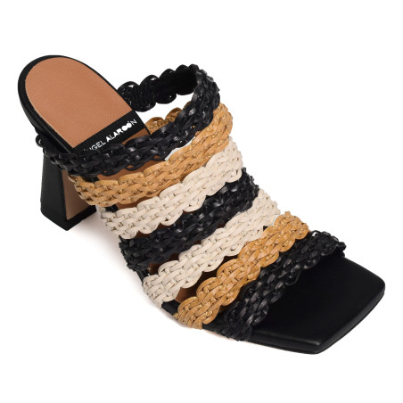 CORINNE 25070 Noir Multicolore, Mules Angel Alarcón