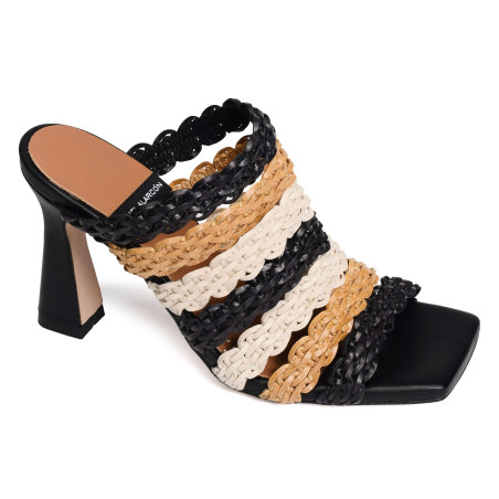 CORINNE 25070 Noir Multicolore, Mules Angel Alarcón