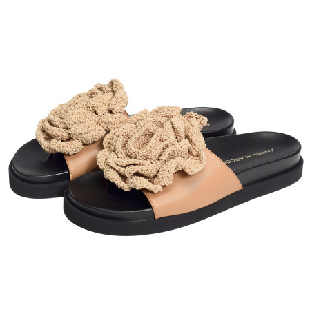 JULIA 25132 Beige, Mules Angel Alarcón